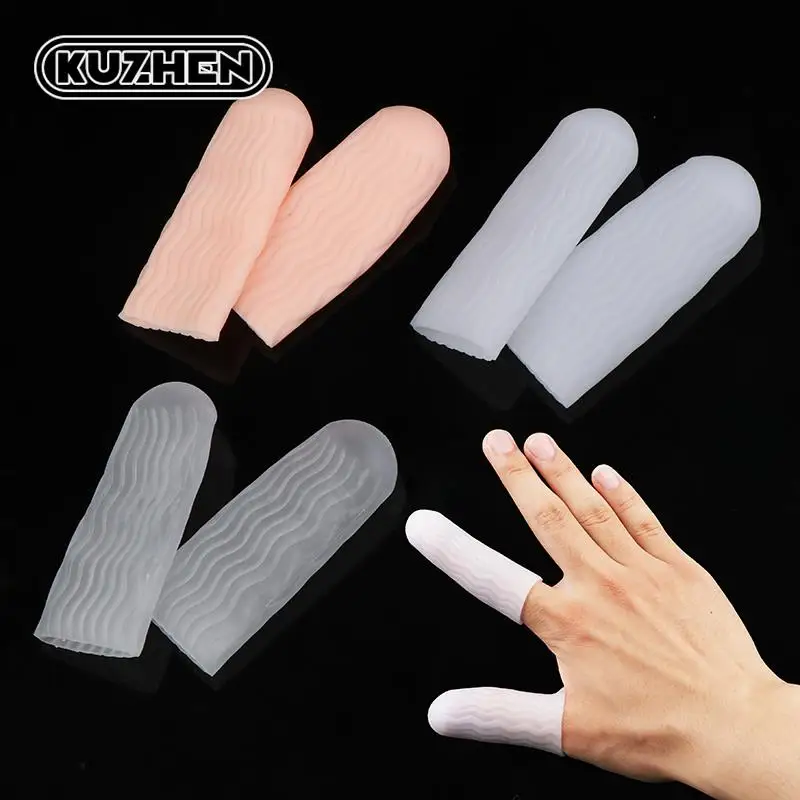 Silicone Finger Protector Sleeve Cover Anti-cut Heat Resistant Finger Sleeves Great Cooking Kitchen Tools