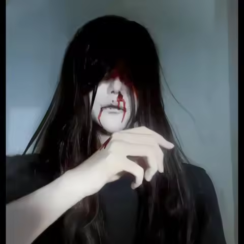 Homicipher Scarletella Mr Crawling Cosplay Wig Long black hair ame cosplay Wigs anime cosplay Wigs Party Halloween