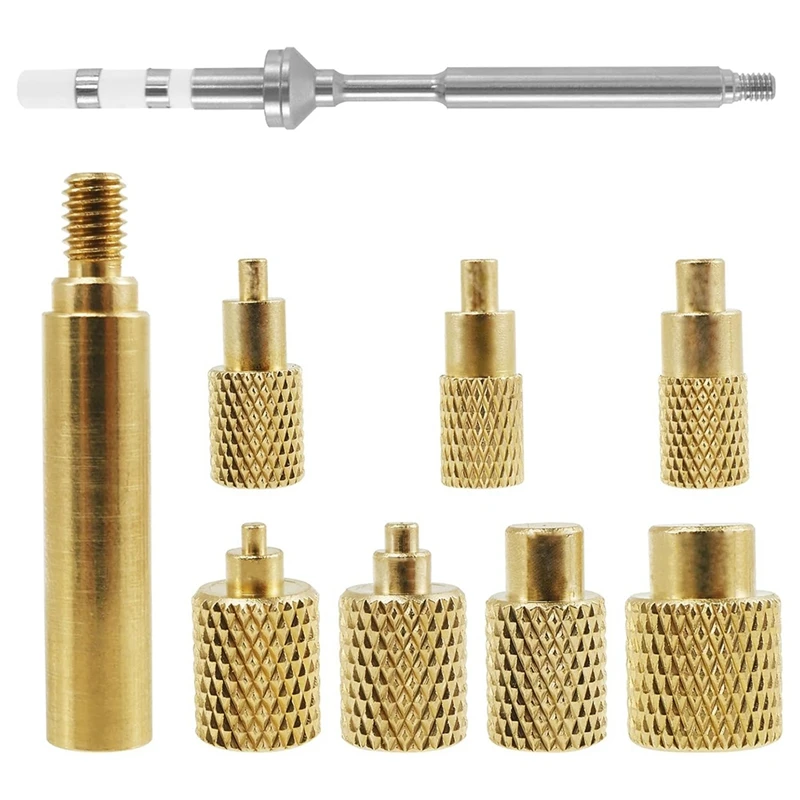 Heat Set Insert Tool M2/M3/M4/M5/M6/M7/M8 Heat Set Insert Tip Kit TS100 Brass Soldering Iron Tip Set