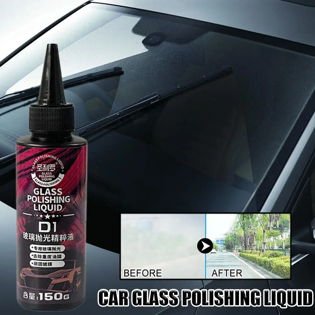 150ml Automotive Glass Polishing Liquid Upgraded Cerium Oxide Strong Oil Removal Film Remover Coating Water Stain Cleaner