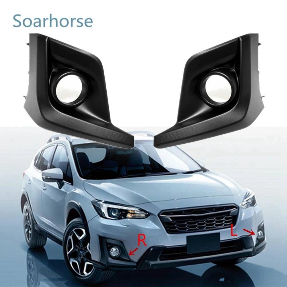 1 Pair for Subaru XV Crosstrek 2018 2019 2020 Front Bumper Fog Lamp Frame Cover Fog Light Trim Bezel Cap