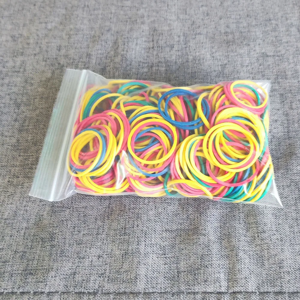 600 szt. Kolorowa gumka 2,5 cm/1 cal wysokie elastyczne gumki rozciągliwy gumowy pierścień rozciągliwe opakowanie pierścienie lateksowe
