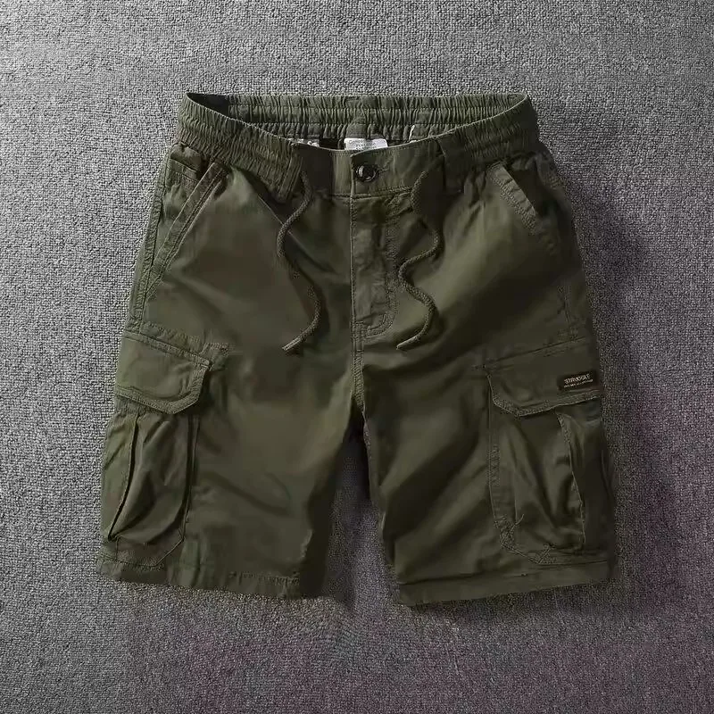

American Retro Workwear Short Shorts Men's Summer Loose Casual Wear-Resistant Dirt-Resistant Five-Quarter Pants