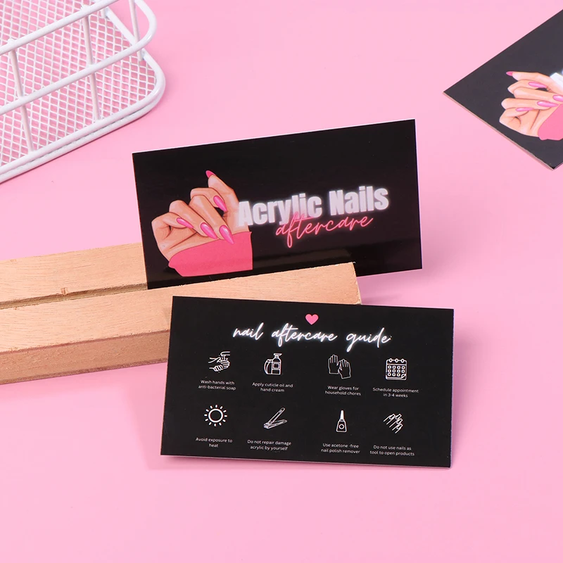 

10/50pcs Nails Business Card Press On Nail Loyalty Paper Card Board Nail Discount Card Board Nails Accessories Tools