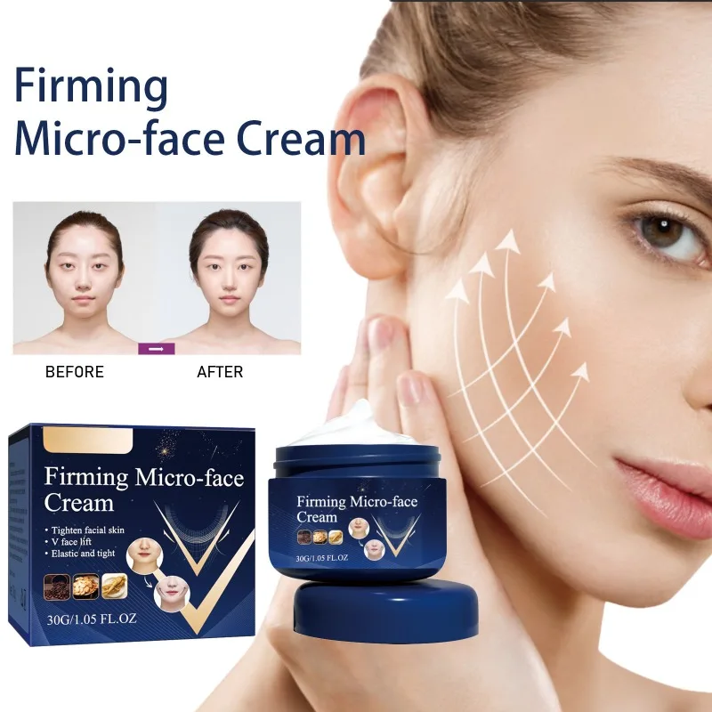 30g Firming Face Removing Double Jawline Lift Relaxant Massage Cream Firming Anti-Aging Cream V Face Shaping Product Fat Burning