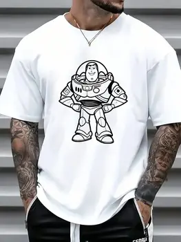 迪士尼玩具總動員巴斯光年T卹,酷炫汽車披薩星球街頭風情侶款男女通用夏季純棉女式寬鬆上衣 6 最佳銷售 巴斯光年原版 - №6