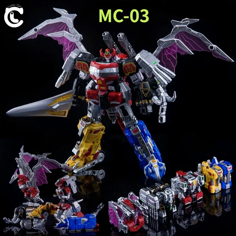 Lucky Cat Transformation MICRO COSMOS MC03 MC-03 Caesar Mighty Morphin Power TEAM Anime Combiner Action Figure Toys