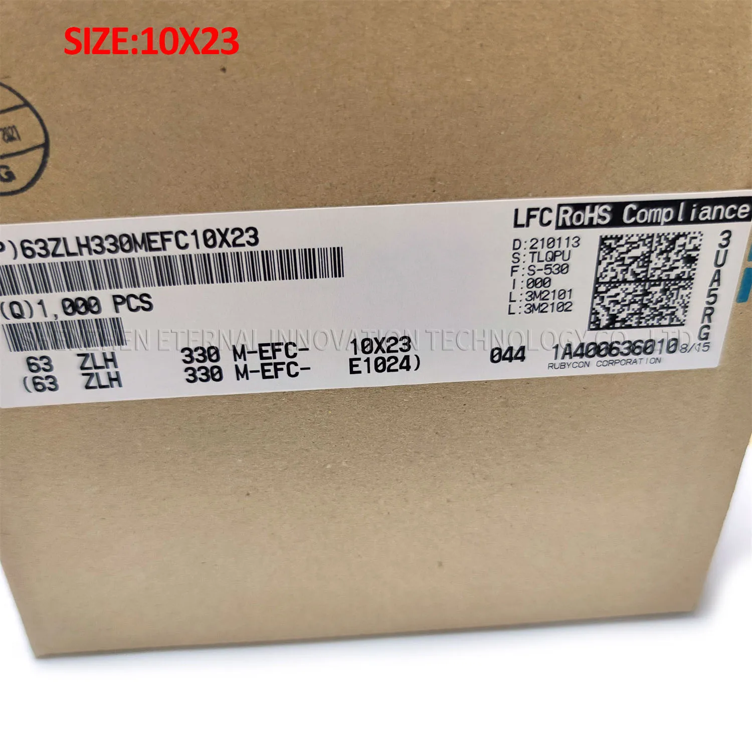 100PCS 63V330UF ZLH 10X23 ทับทิมยาวยี่ห้อใหม่ความต้านทานต่ํา Electrolytic Capacitor