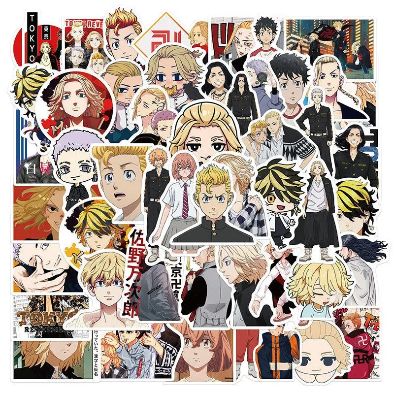 50/30/10PCS Hanagaki Takemichi Tachibana Hinata Mikey Draken Mucho Popular Anime Graffiti Suitcase Notebook Waterproof Stickers