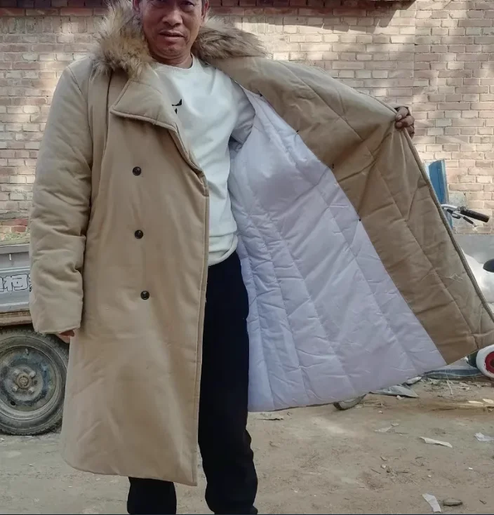 

Chinese Overcoat Man Winter Thicken Yellow Korean War