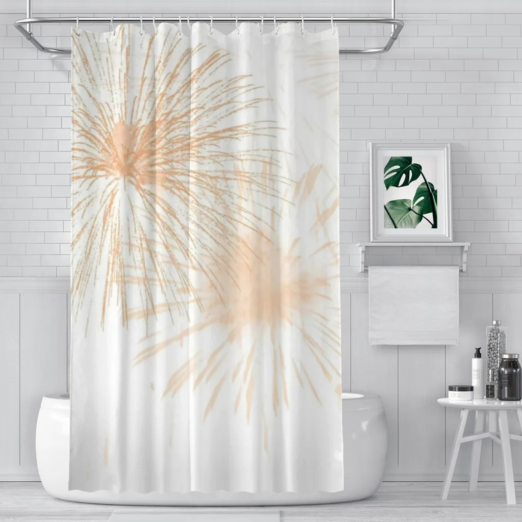 

Colorful Fireworks Unique decor Modern Fabric Bathroom Shower Curtains art design Print Curtain