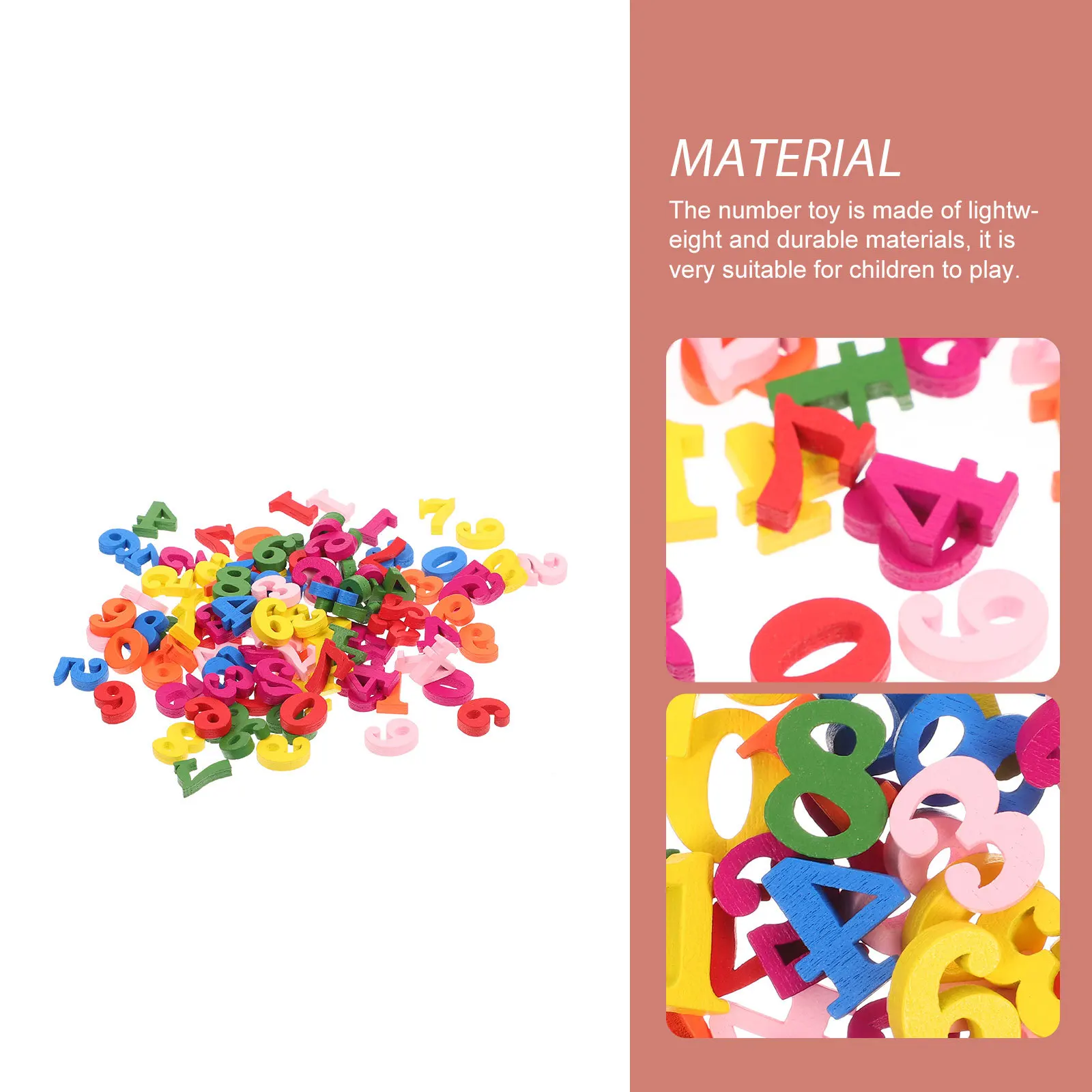 200Pcs Wooden Numbers Kids Educational Math Learning Tool Colorful Number Cognitive Blocks Preschool Learning Aid