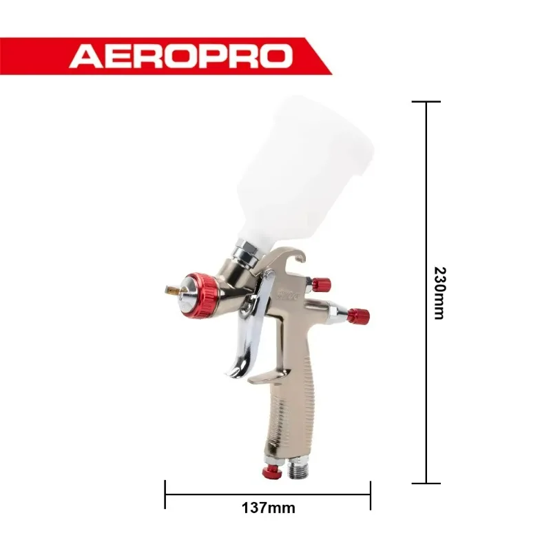 مسدس رش هواء صغير LVLP الأكثر مبيعًا R100 من الألومنيوم لتغذية الجاذبية لطلاء السيارات بسعر جيد