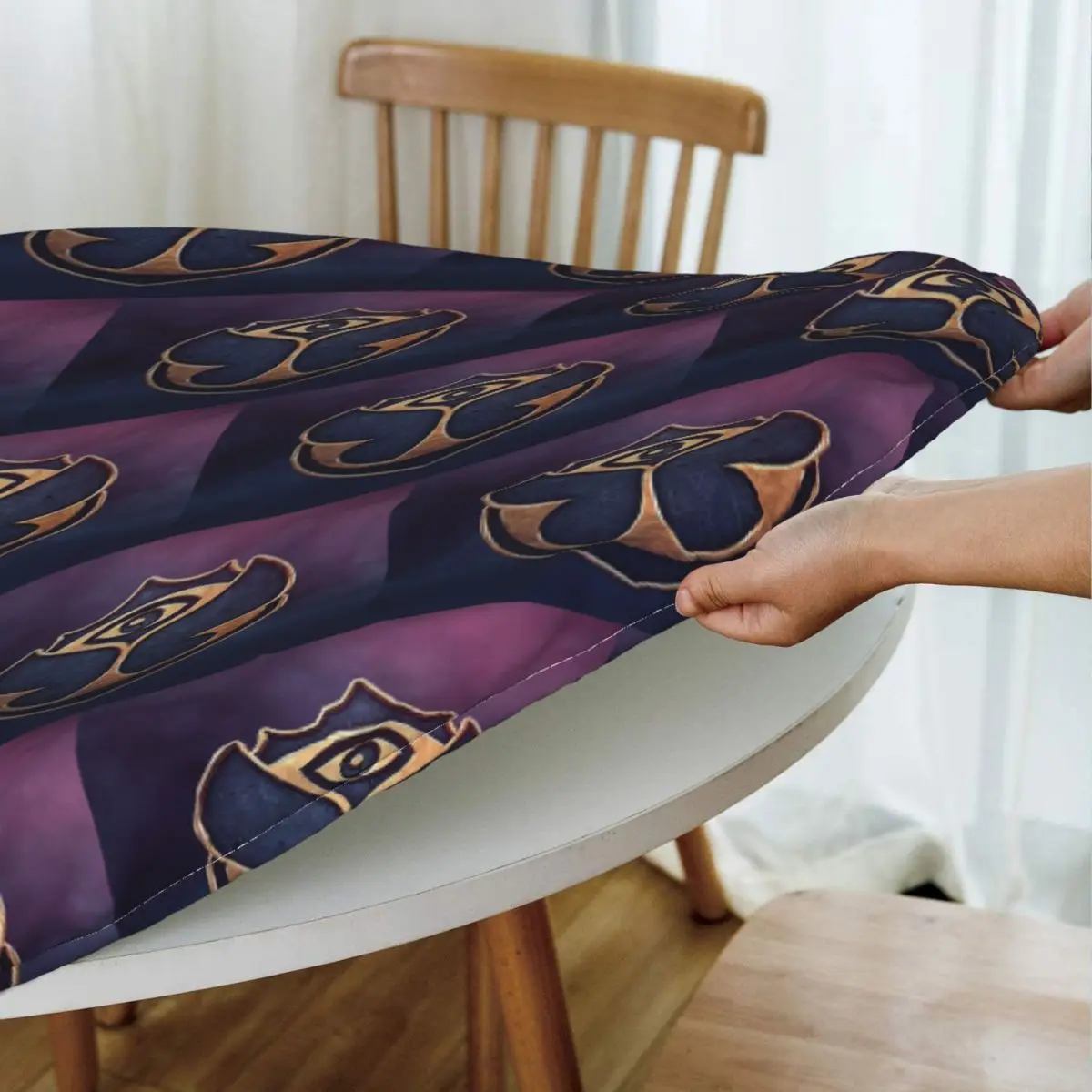 Luxury Tomorrowland Waterproof Round Tablecloth Oilproof Table Cloth for Kitchen Events Dining Table Cover