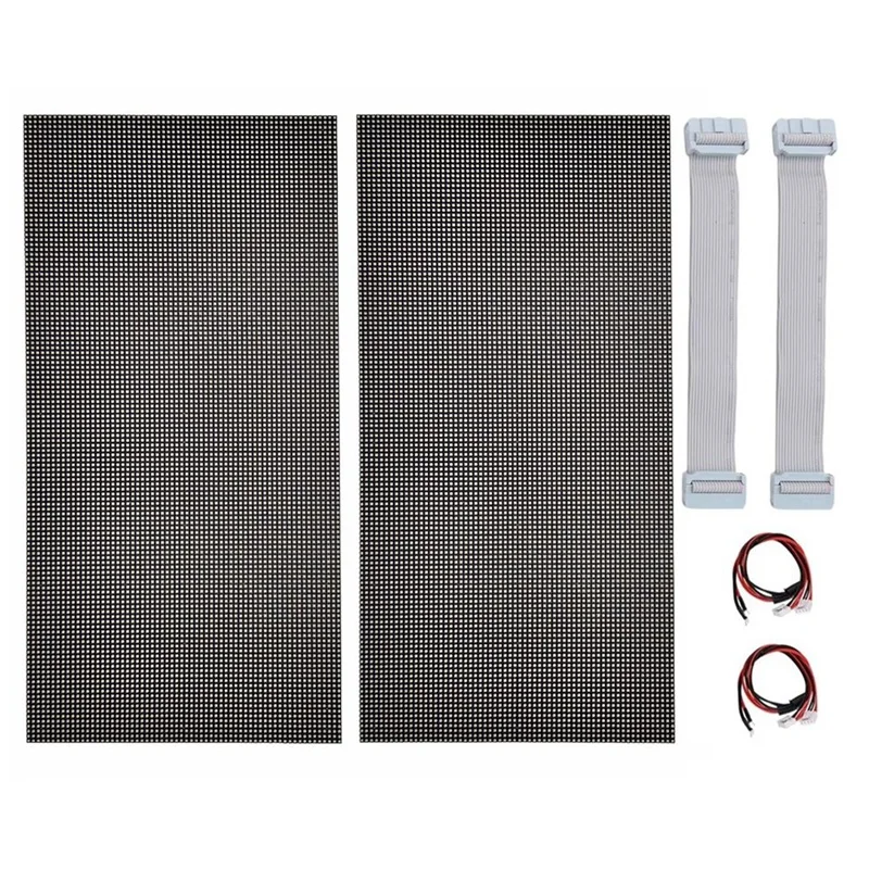 AB46-2Pcs P2.5 Indoor Full Color LED LED Display Unit Board HUB75 320X160mm 128X64 Pixels SMD RGB P2.5 LED Screen Panel