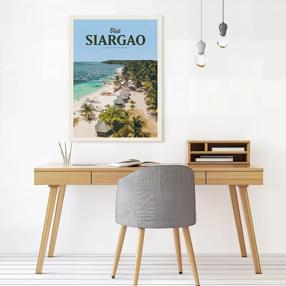 Visit Siargao Canvas Wall Art Poster Custom Wall Paintings Personalized Photo Printing for Decorative Picture Decor Room Bedroom