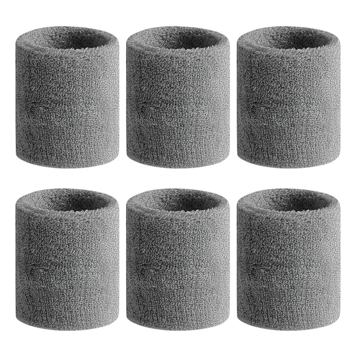 6 Stück schweißabsorbierendes Sportarmband, feuchtigkeitsableitender Handgelenkschutz für Tennis, Basketball, Laufen – Detail 2