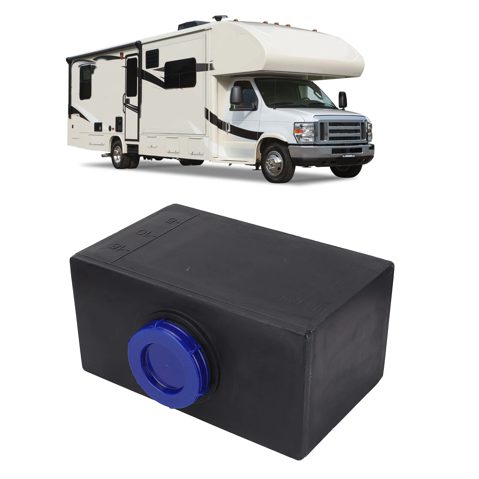 

RV Water Storage Black Easy To Refill 15.7 X 9.8 X 7.9in RV Fresh Water Heavy Duty for Trailers Boats Yachts