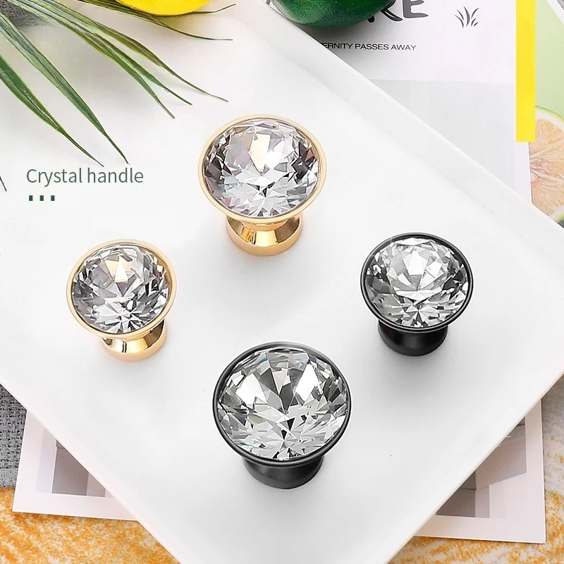 

Хрустальная ручка для ящика с одним отверстием, ручка для двери шкафа, хрустальные ручки для бокового шкафа KTV, небольшие аксессуары для фурнитуры