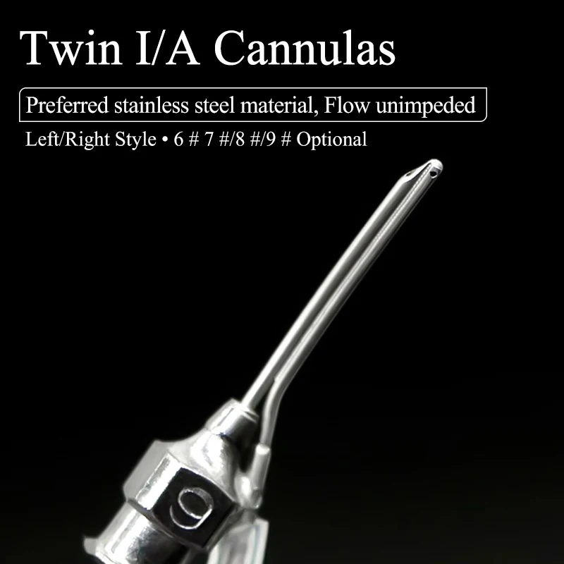 จักษุวิทยา 12 นาฬิกาอุปกรณ์ดูดเข็มดูดหลอดคู่ Ophthalmic ชลประทานเข็มเบอร์ 6 7 8 9 #
