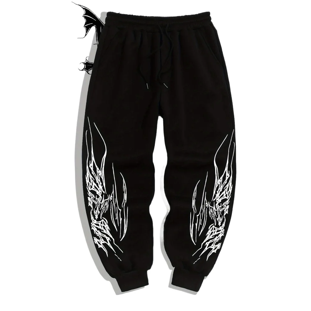 2025 hommes imprimé gothique décontracté Jogging Sport pantalon multifonctionnel Couple pantalon mode Hip Hop pantalon confortable Sport pantalon