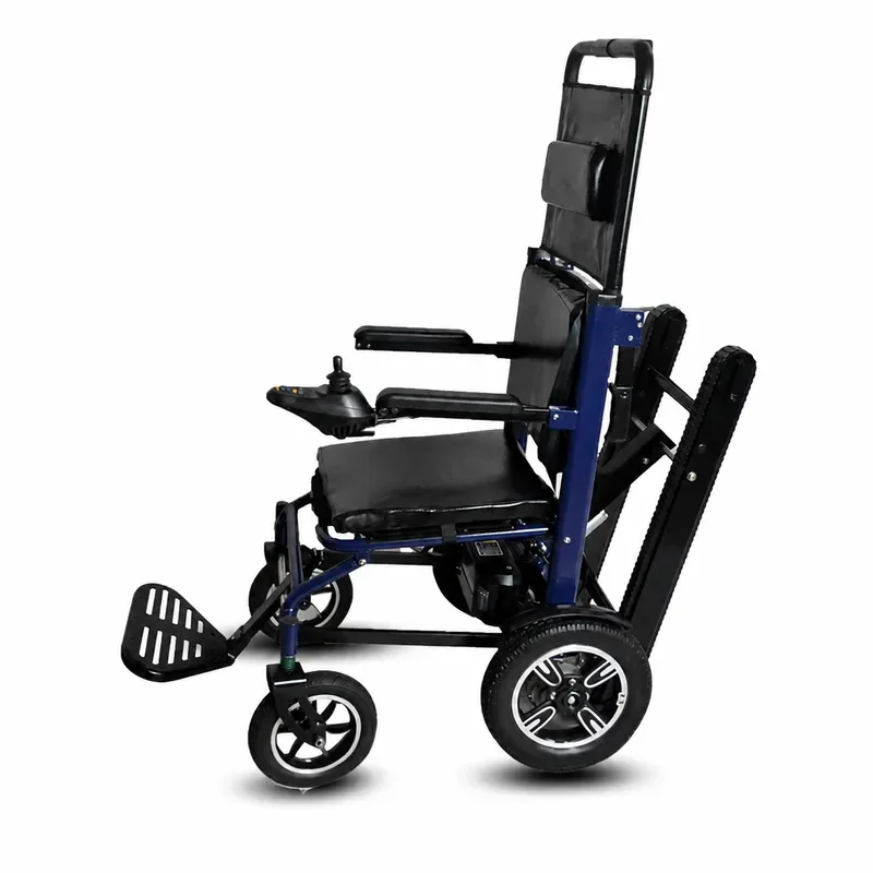 Electric Stair Climbing Wheelchair Folding Aluminum Alloy Crawler Stretcher for Up and Down Stairs First Aid Mobility Aid