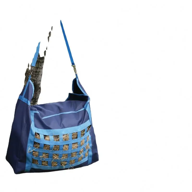 حقيبة قش الحصان ذات التغذية البطيئة من أكسفورد، شبكة تخزين معلقة بحزام قابل للتعديل #1