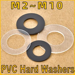 Black/Transparent PVC Hard Washer Stiff Plastic Round Flat High Temperature Resistance Shockproof or Leakproof Insulating Gasket