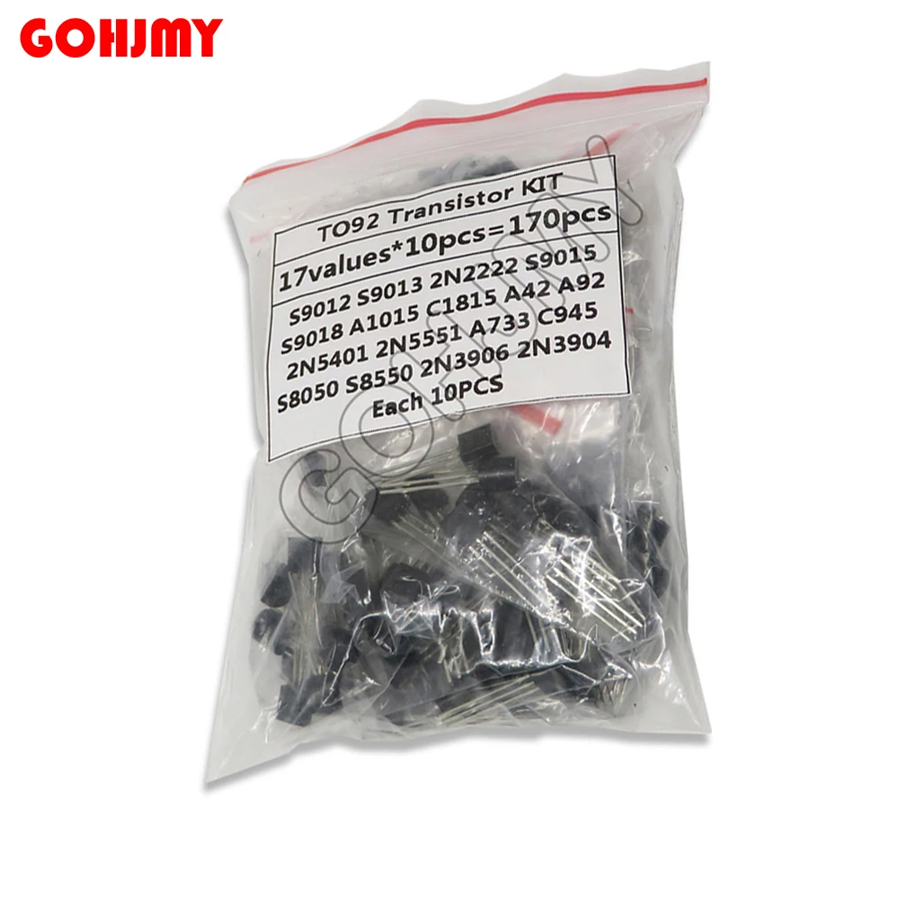 17Values*10PCS=170PCS S9015 S9018 A1015 C1815 A42 A92 2N5401 2N5551 A733 C945 S8050 S8550 2N3906 2N3904 Transistor Assorted Kit 