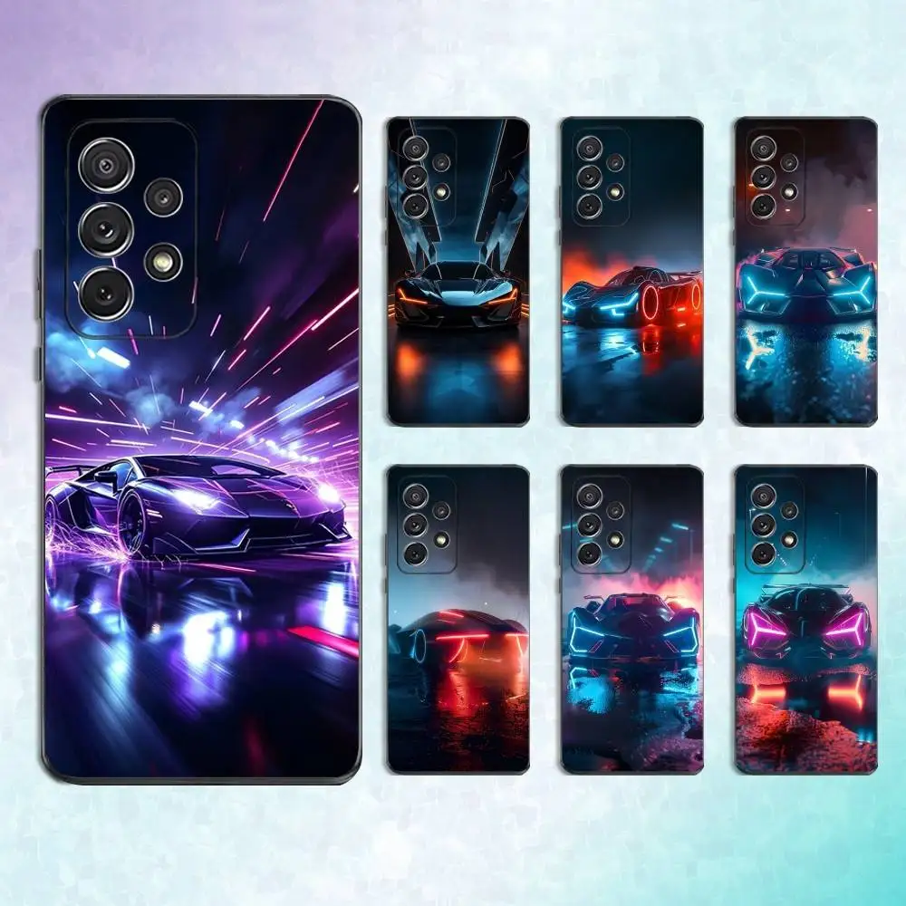 

Cyberpunk Cool Sports Car Phone Case For Samsung S25,S24,S23,S22,S21,S20,S10,Ultra,Plus,Lite,FE,Soft Silicone Black Cover