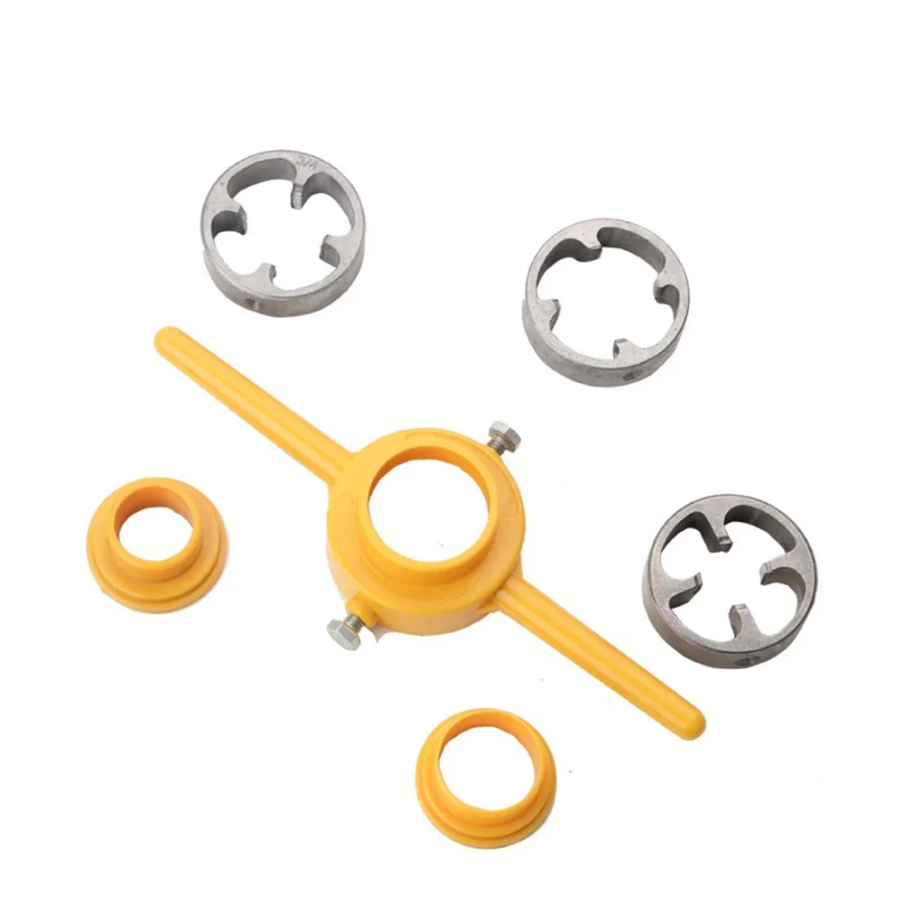 Thread Tool Maker Pipe Threader, Handle Tools, 200mm, Comprimento Total 50mm, Menor Diâmetro, NPT, Plástico, Liga, 1/2