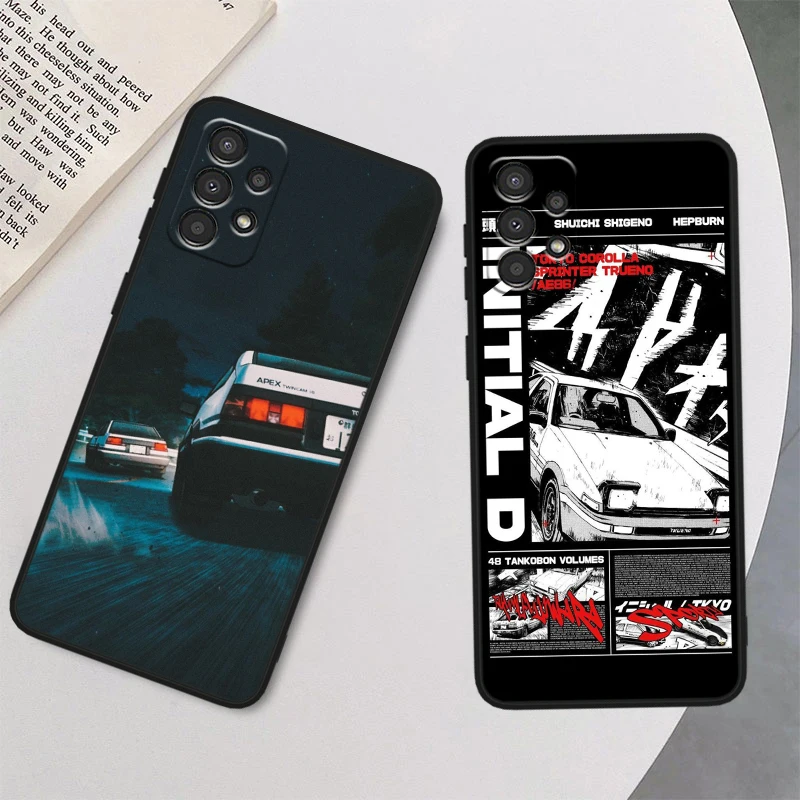 Initial-D F-ujiwara Tofu Shop For Samsung A90 A80 A70S A60 A50S A40 A30S A20E A20S A10S Silicone Black Phone Case