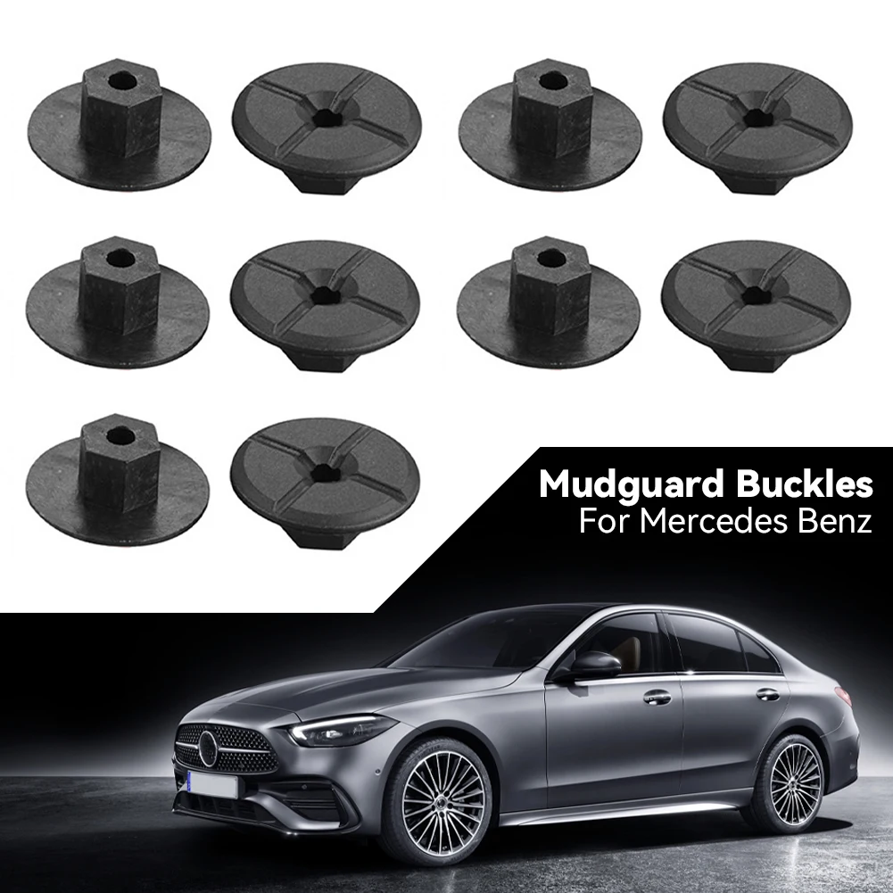 10Pcs Car Fastener Nut Fender Mud Flap Splash Guard Wheel Arch Bumper Panel Retainer Clip Rivet For Mercedes Benz Accessories