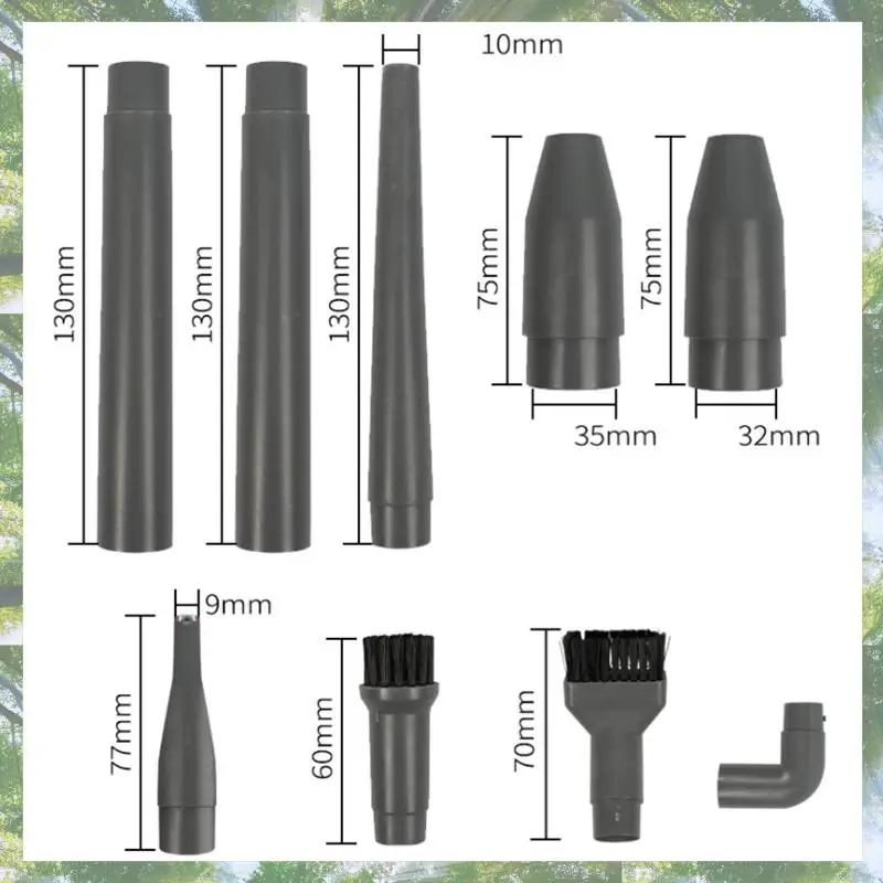 L73A 2025-9Pcs Suction Head Flat Nozzle Brushes 2-In-1 Tip For 32MM/35MM Vacuum Cleaner Parts Nozzles Dust Collector