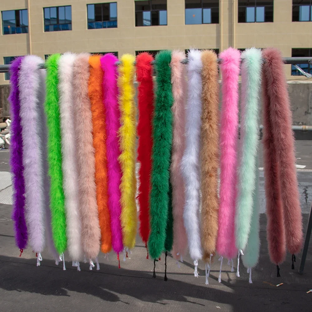 11g-50g Thick Turkey Feathers Boa 2Yards Hairy Fluffy Feather Scarf for Wedding Costumes Party Dresses Sewing Plumas Accessories