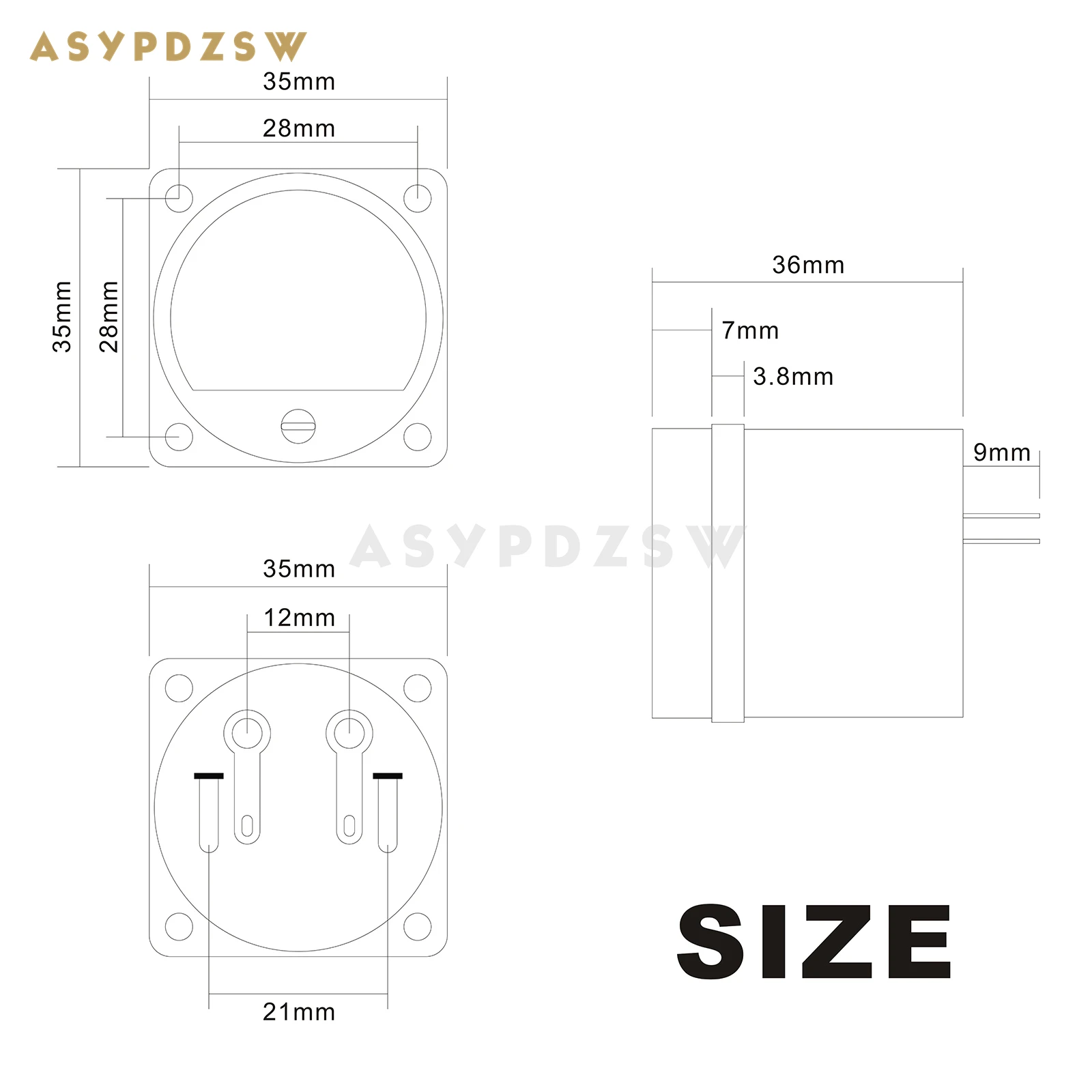 Medidor de Audio de nivel VU de 34mm, amplificador de tubo DIY con LED amarillo cálido