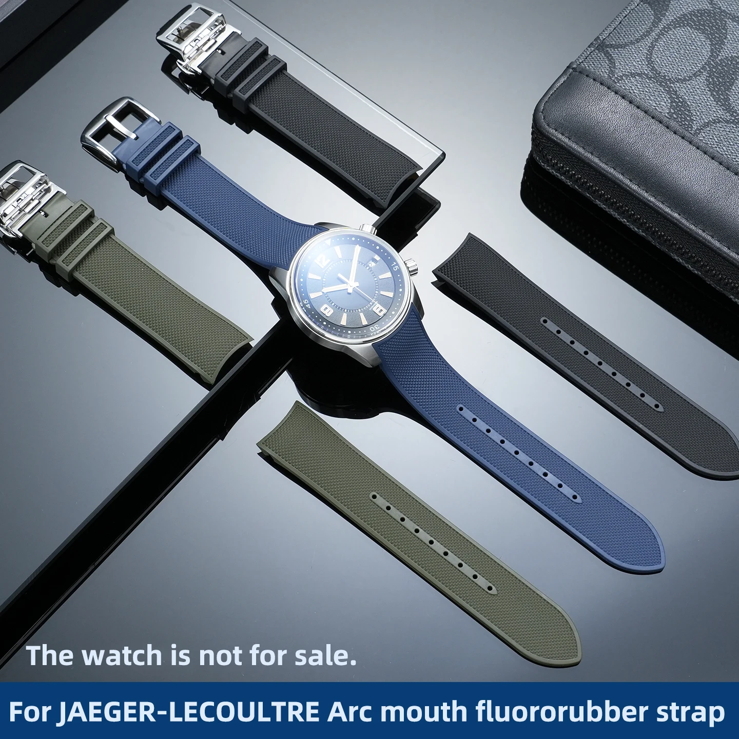 for-jaeger-lecoultre-polaris-series-21mm-curved-end-fluororubber-watch-band-folding-buckle-fkm-rubber-strap-watch-accessories