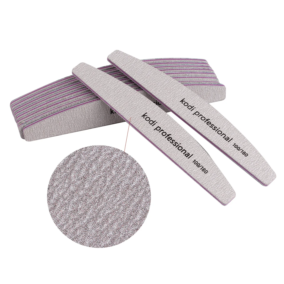 

5/10 шт. профессиональная пилочка для ногтей, наждачная бумага, прочная толстая пилочка для ногтей, буфер для шлифования маникюра, инструменты для ногтей в форме полумесяца и лайма 100/180