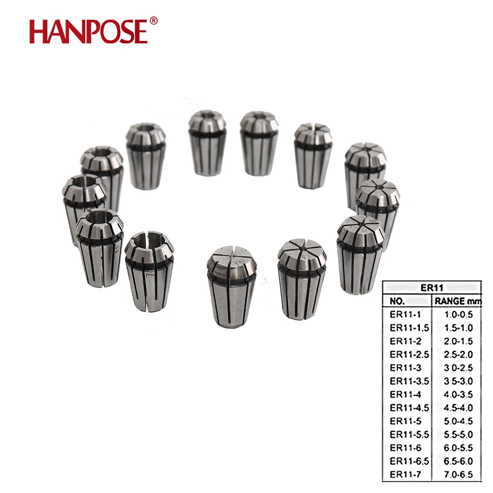 hanpose 0.5kw clamps Air cooled Air cooled dc spindle motor  ER11 chuck CNC 500W Spindle Motor + Power Supply speed governor