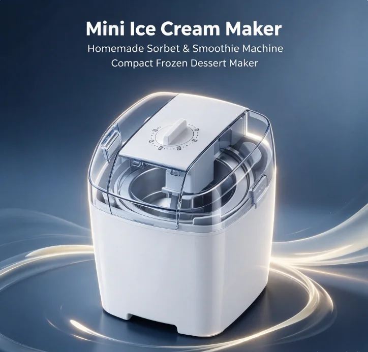 Mini Home Slushie Maker Soft Serve IceCream Machine Frozen Fruit Dessert Blender Small Countertop Yogurt Sorbet Maker Kids Treat