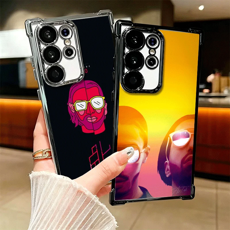 PNL QLF Rapper Singer Soft Phone Case For Samsung Galaxy S26 Ultra S25 Edge S24 FE S23 Plus S22 S21 + S20 Plating Anti-Fall Fund