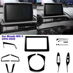 Car Piano Black  Stickers For Mazda MX-5 Miata ND 2016 2017 2018 2019 2020 Car Interior Decorative Accessories