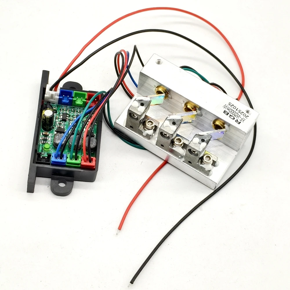 Lampu Laser Warna-warni RGB 2W Merah/Hijau/Biru Modul Laser Panggung Kontrol Analog 12V