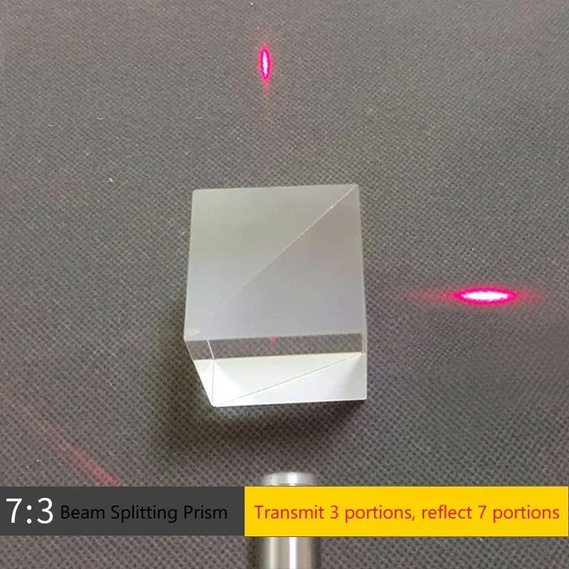 

Beam Splitting Prism 7:3 Splitting Cube Prism Three-sides Plating Antireflection Coating 35*35*35 mm Optical Prism Lens