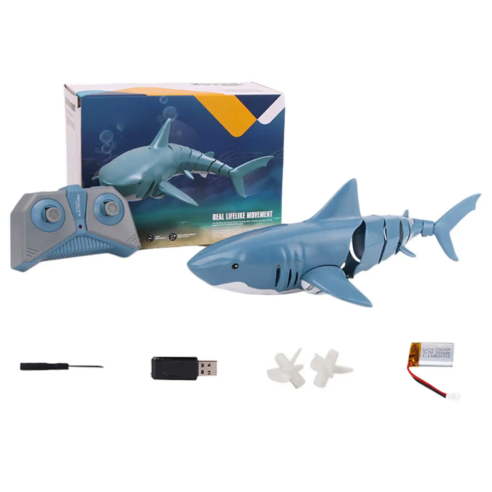60 X 60cm Remote Control Toys For Boys Kids 1:18 Scale High Simulation For Pool Fish Toys With Light & Spray Water Function For