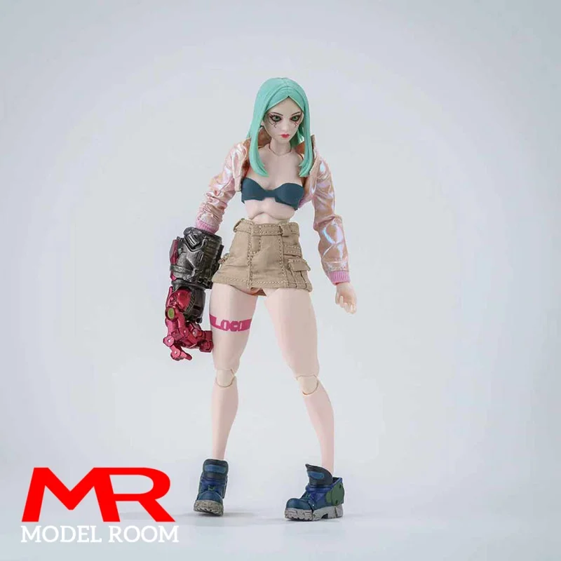 Modelo de Roupa Feminina em Escala 1/12: Jaqueta Curta e Saia Cargo para Bonecos de Ação de 6'' Romankey NT-04 86TOYS