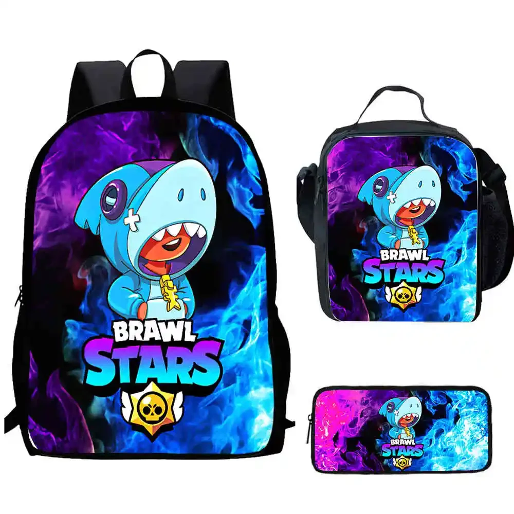 Mochila B-rawl Cartoon Child School Backpack with Lunch Bags Pencil Bags for Age 4-9 ,Light Weight School Bags for Boys Girls