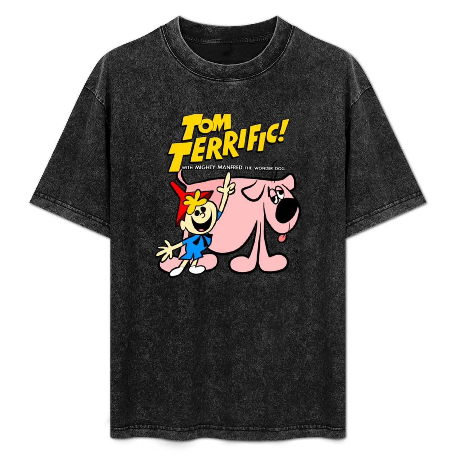 T-shirt Tom Terrific With Mighty Manfred The Wonder Dog, coupe ample, décontracté, style urbain