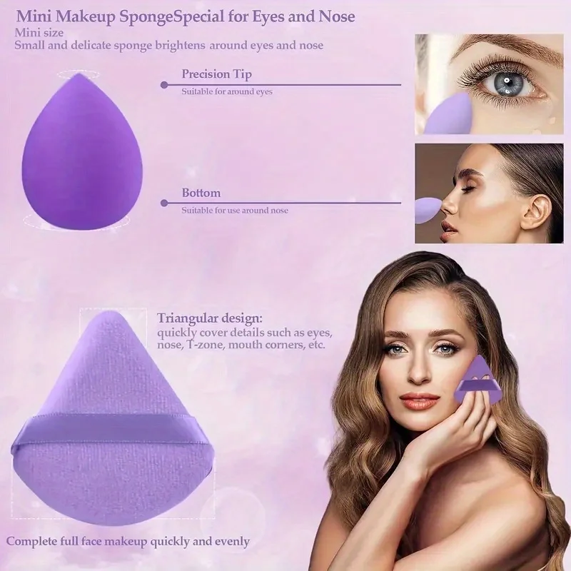 8/20Pcs Eye Makeup Brush Set Portable Soft Makeup Tool Eyeshadow Blending Detail Cosmetics Brush Kit with Makeup Egg Powder Puff