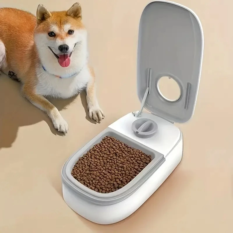 Pet dogs cats automatic feeder dry and wet food double meal separation regular quantitative meals healthy feeding